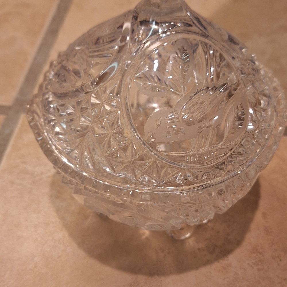Elegant Clear Glass Trinket Box